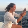 Portrait of Flavia, satisfied Caribbean kite safari guest